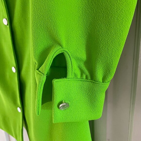 Lime Green 1970s VINTAGE PANTSUIT - Picture 5 of 9